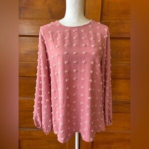 Pink Textured Women's Top